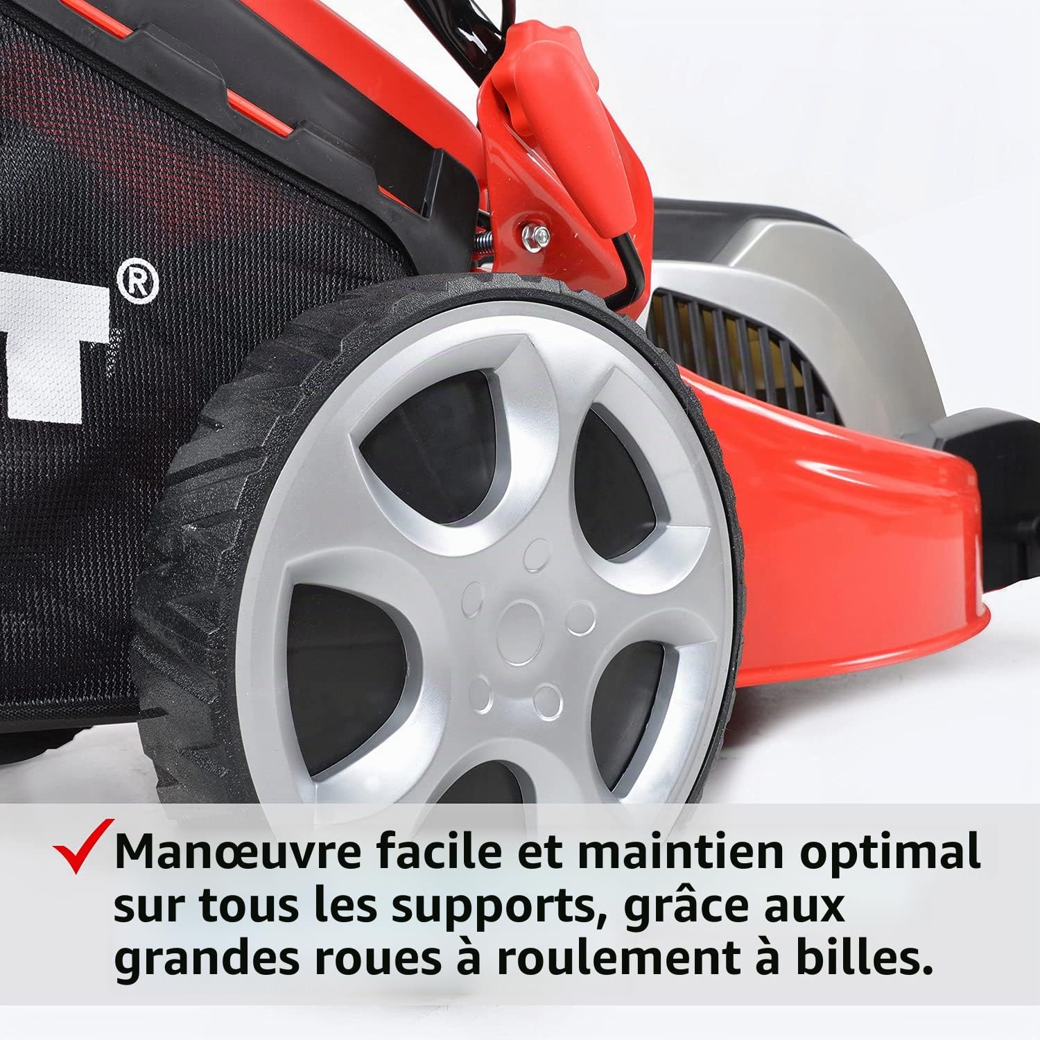 HECHT Tondeuse électrique 1845 Tondeuse à gazon électrique (1800 W, 46 cm, 60 L)