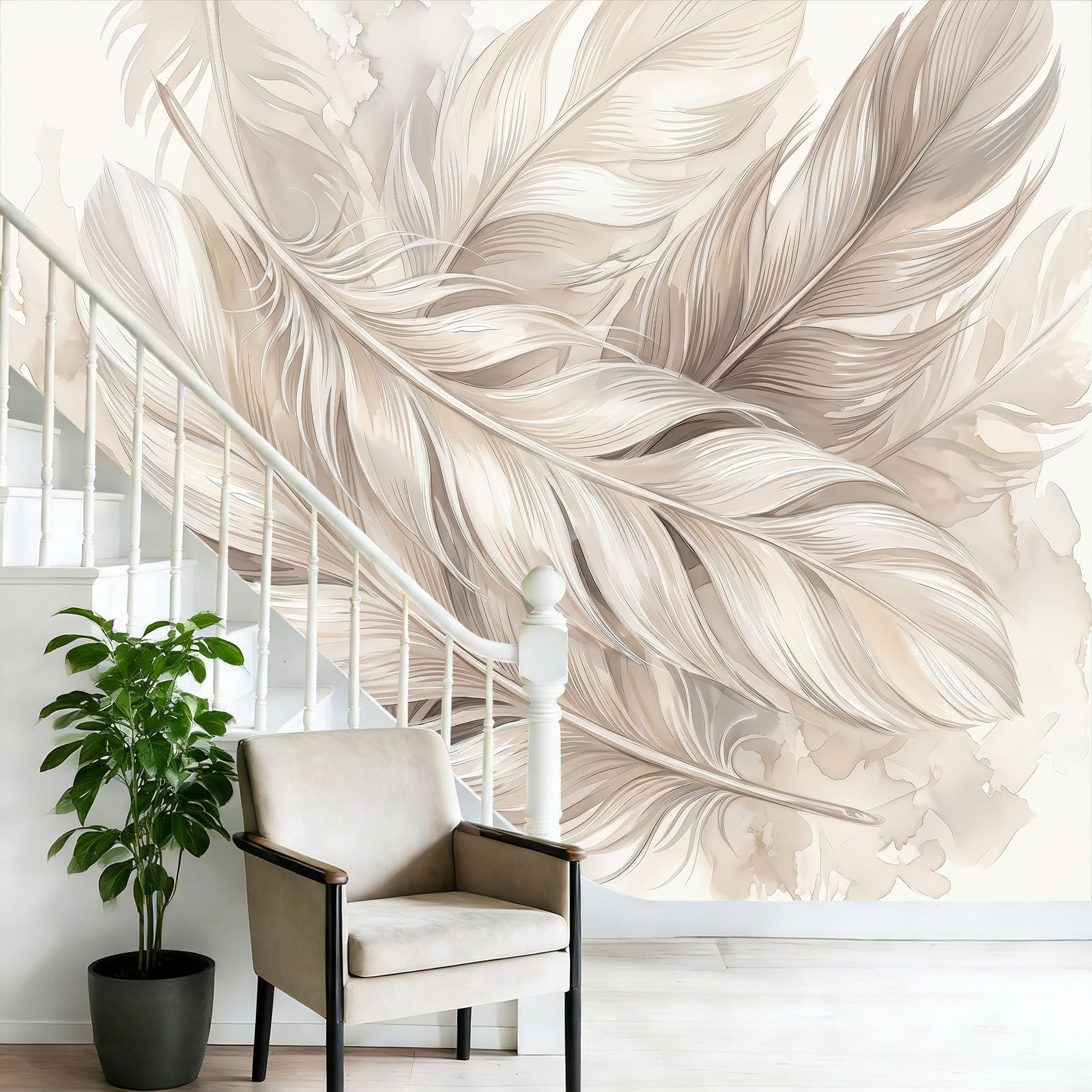 Fototapeta z włókniny 350 x 256 cm – fototapety do salonu, sypialni, biura, pokoju dziecięcego, jadalni – nowoczesna, minimalistyczna tapeta na flizelinie tapeta ścienna, efekt 3D, ręcznie malowane