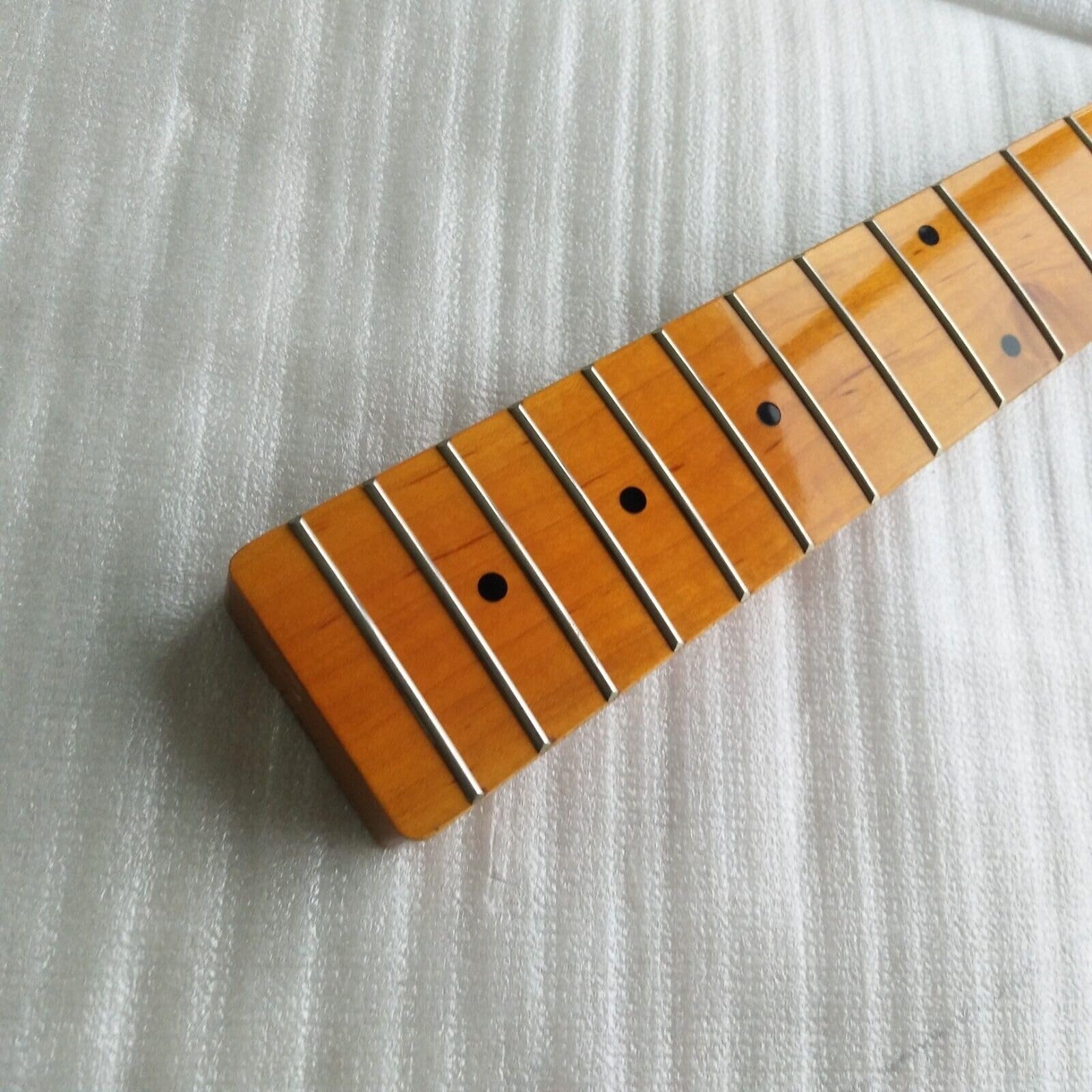 Manche de guitare basse Jazz jaune, 4 cordes, 20 frettes, touche en érable, point 34 pouces