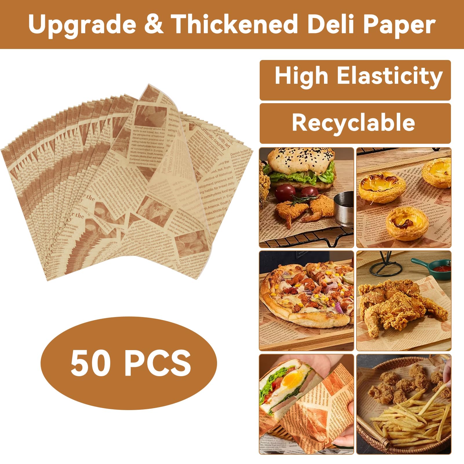 Filtro de aceite de acero inoxidable de 2 L, protector de grasa de tocino con colador, 50 hojas de papel delicatessen, termómetro de carne, filtro de aceite de cocina extraíble, freír multifunción