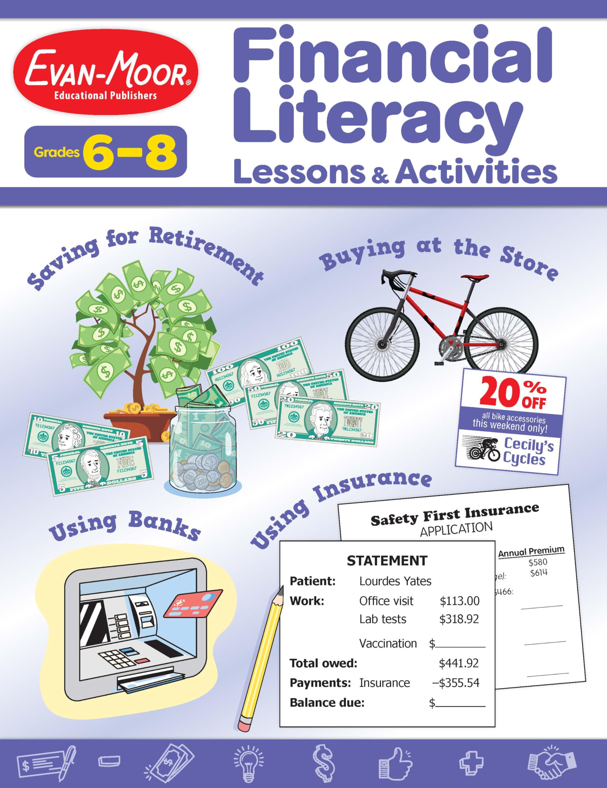 Financial Literacy Lessons and Activities for Grade 6 Teacher’s Resource Book, Reproducible Worksheets, Homeschool Resources, Classroom Lessons, Math Word Problems, Money Games Paperback – December 30, 2022