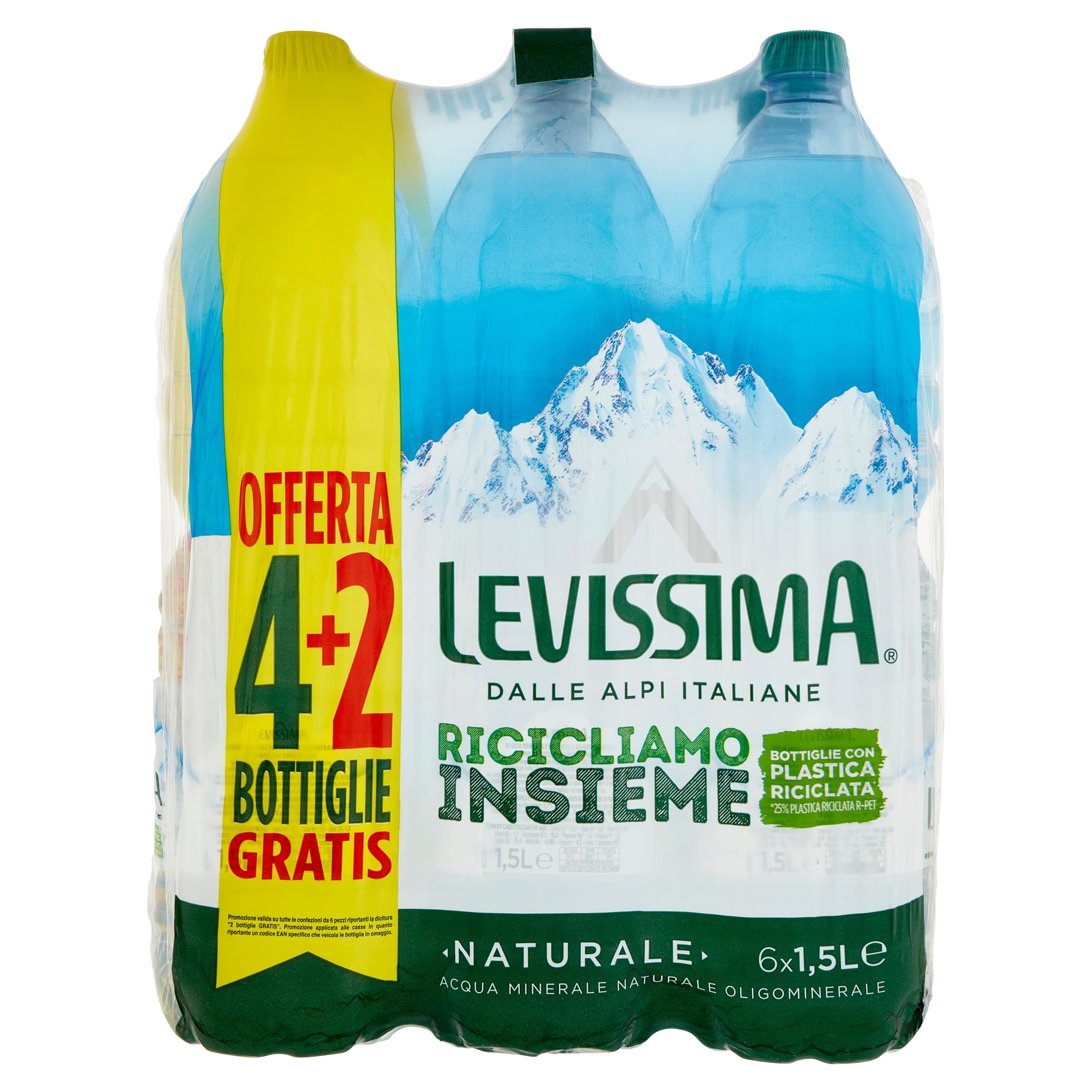 Eau Levissima 1 5 X 6 Bouteilles En Eau Levissima L. 1,5 X 6 Bouteilles Eau  Hexagonale