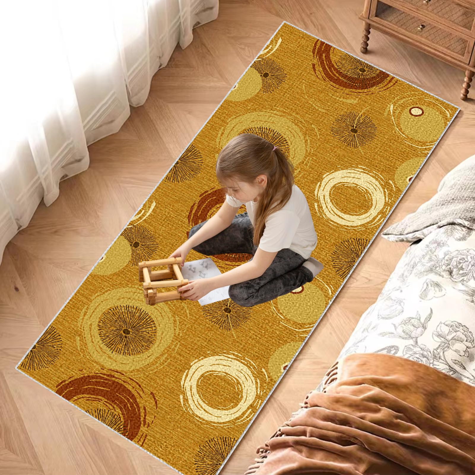Nadający się do prania, dywan na korytarz, 60 x 250 cm, z krótkim włosiem, chodnik kuchenny, dywan na korytarz, antypoślizgowy bieżnik do korytarza, kuchni, wejścia, jadalni, sypialni