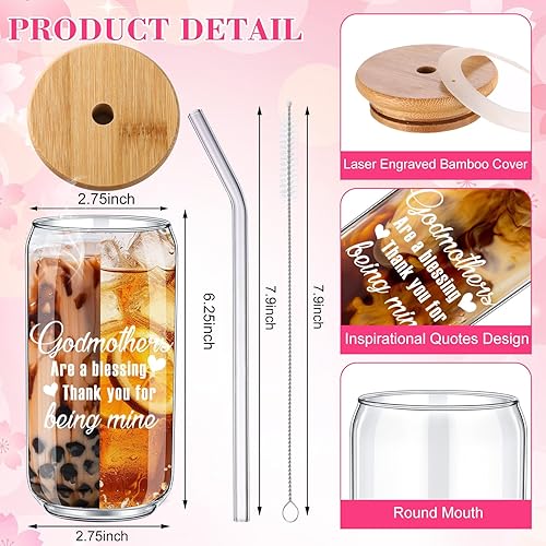 Miniatura 8 de Tioncy Juego de 3 piezas de regalo para tía para regalos de cumpleaños de Navidad, como una tía normal, pero más impresionante, taza de vidrio con