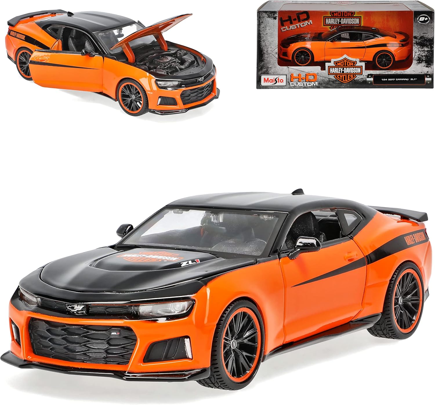 Auto*Art Chevrolet Camaro ZL1 Modellauto 1/18 - Mit Wunschkennzeichen, Gelb