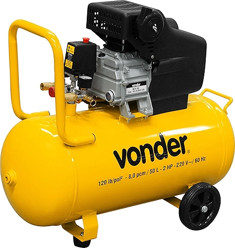 Vonder, Motocompressor De Ar, 8,0 Pcm, 50 Litros, 220 V~, Mcv 50.