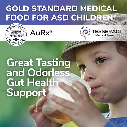 Miniatura 3 de AuRx Autism Spectrum Medical Food Powder para apoyar la salud intestinal, suplemento de ácido butírico estabilizado en un polvo sabroso para niños