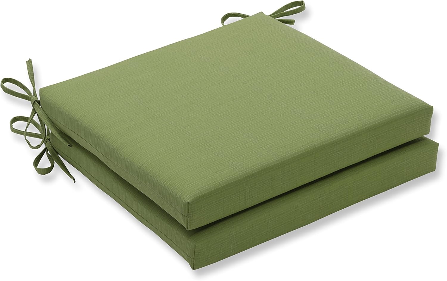 Pillow Perfect Outdoor/Indoor Forsyth Kiwi Squared Corners Seat Cushion 20x20x3 (Set of 2) : Patio, Lawn & Garden