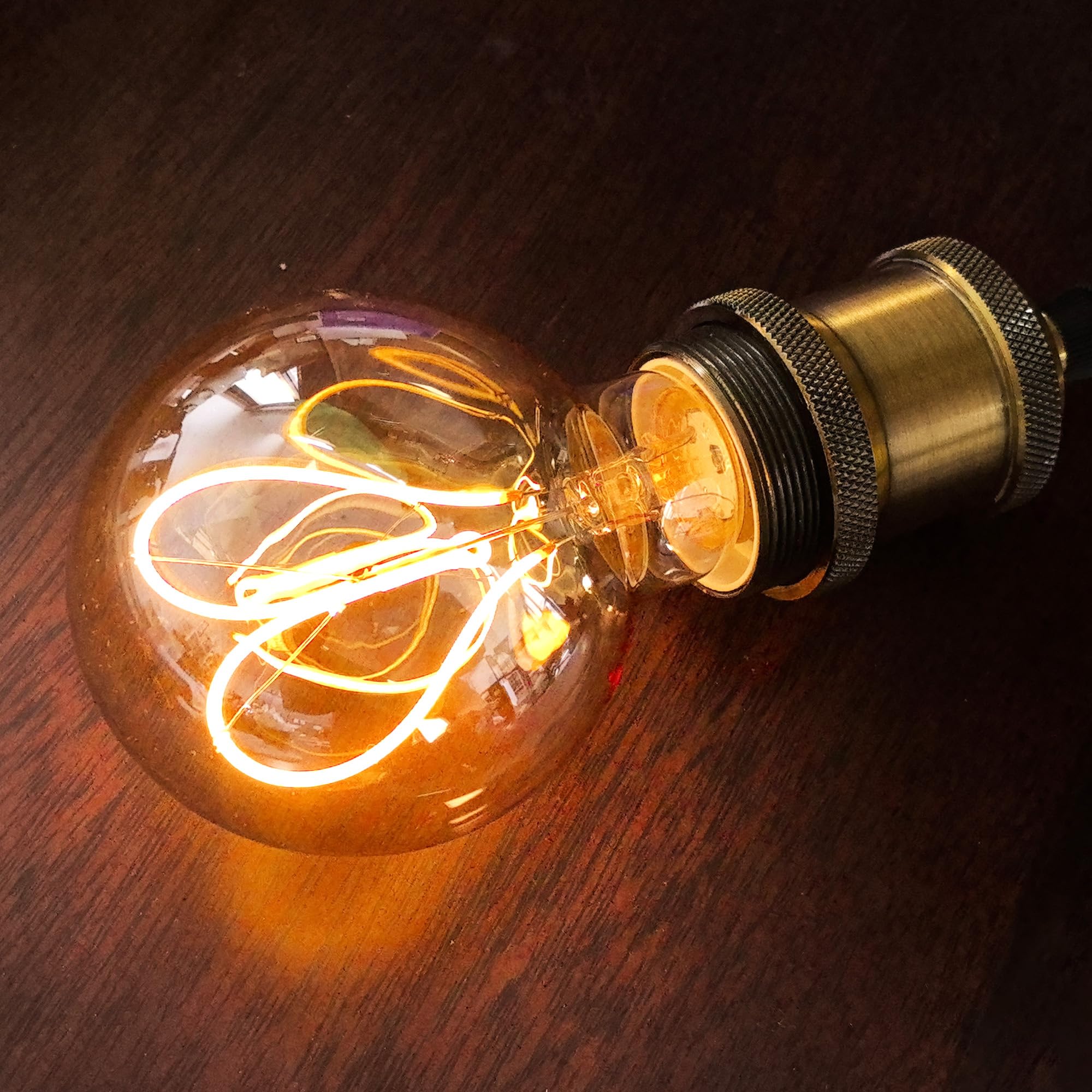 Edison Vintage Glühbirne, E27 LED Vintage Dimmbar 4W G80 E27 LED Warmweiss 2700K Retro Glühbirne Ideal für Hotel,Wohnzimmer, Restaurant, Bar - Bernstein Glas -Herz, 6 Stück