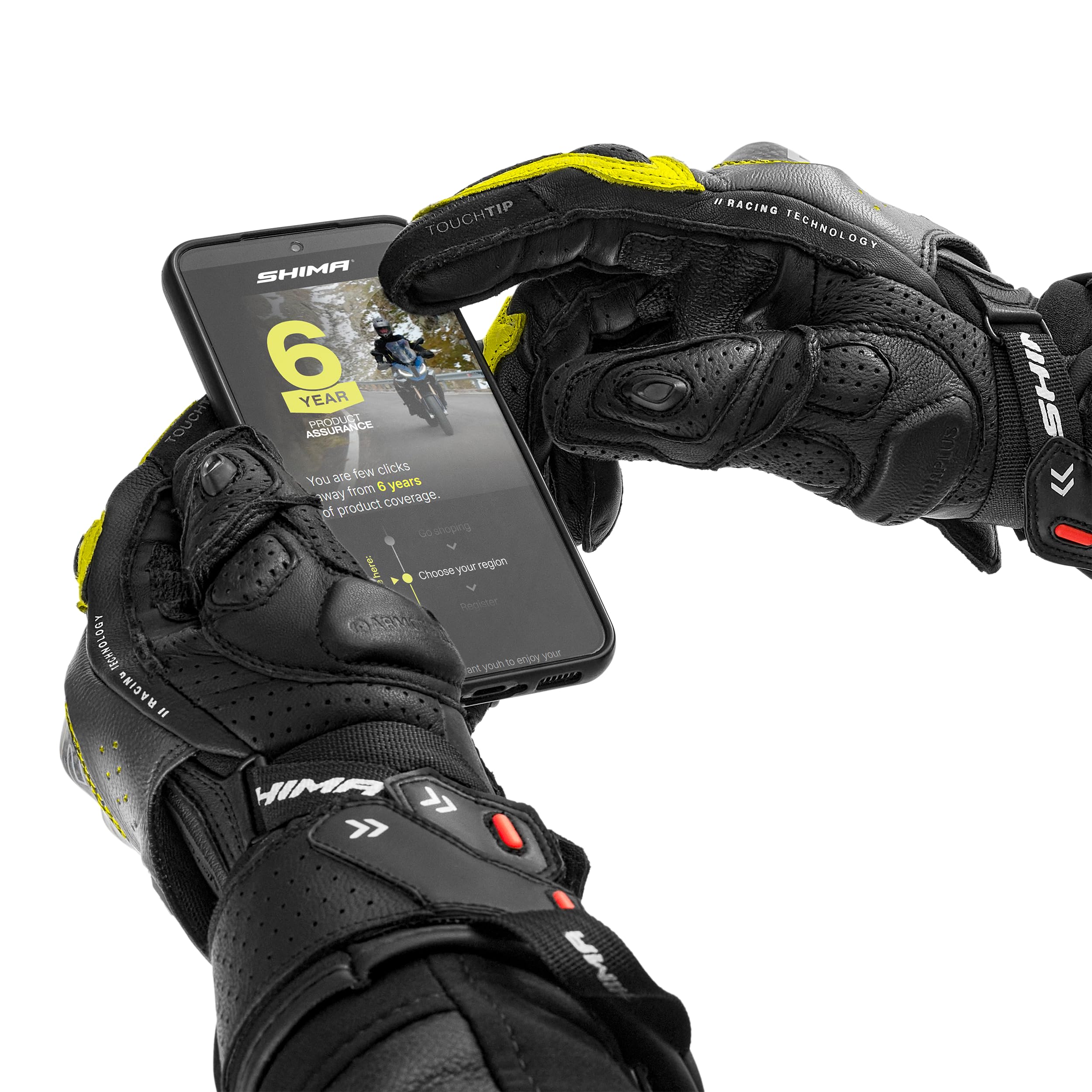 SHIMA RS-3 Guantes Moto Mujer Cuero Homologados Largo Verano Motos Guante Ventilado Certificatos Con Protección Motorista Racing Protecciones Ventilación Verão (Femenino, Negro, XS)