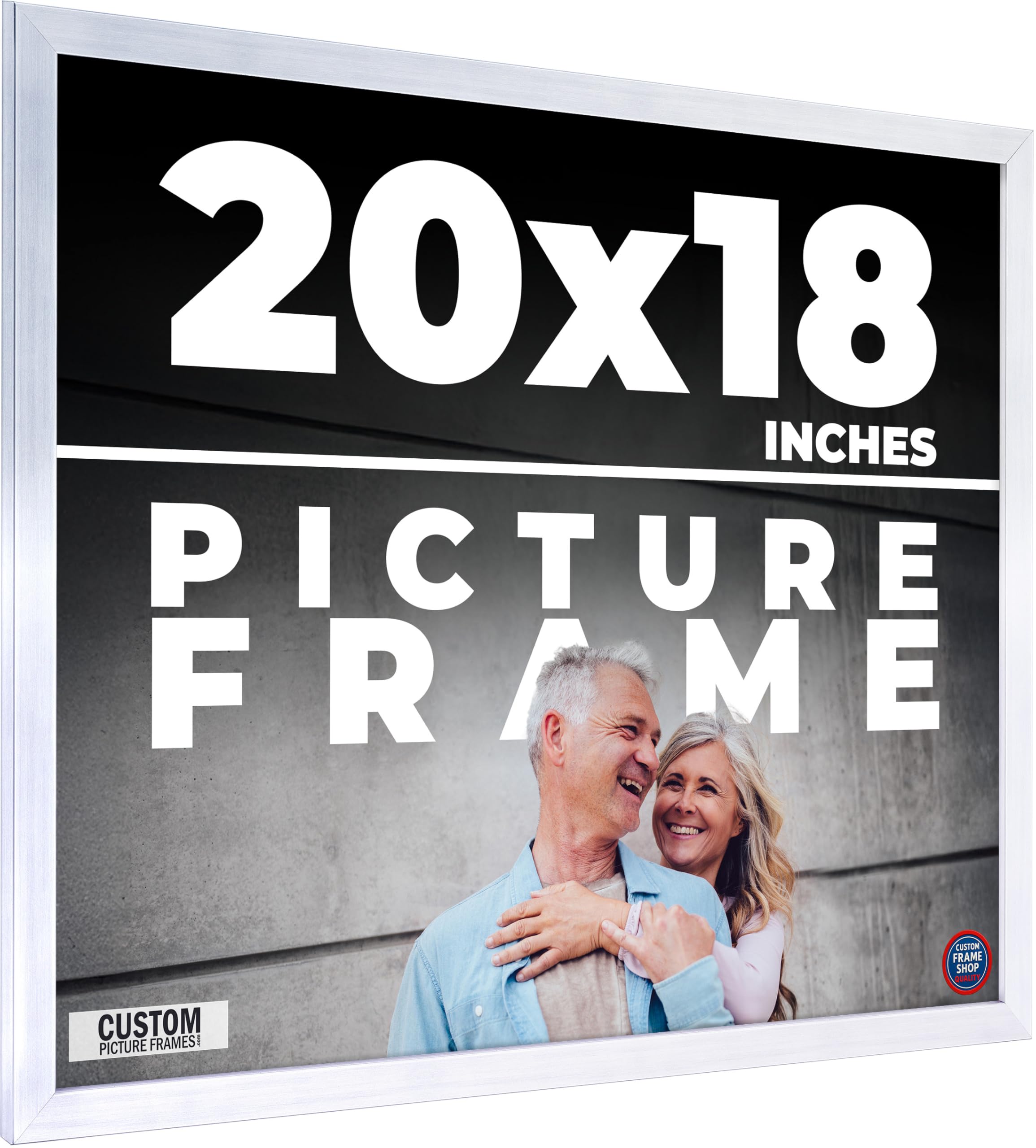Amazon.com - CustomPictureFrames 20x18 Stainless Silver Picture