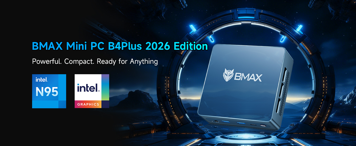 BMAX B4Plus Mini PC Intel Twin Lake N95(up to 3.4GHz), Micro PC