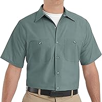 Vista 1 de Red Kap Camisa de trabajo industrial para hombre, ajuste regular, manga corta