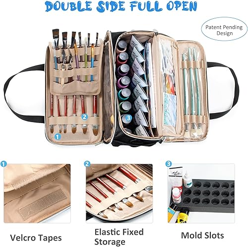 Miniatura 2 de Almacenamiento de pintura acrílica, organizador y almacenamiento de pintura, organizador de suministros de arte, bolsas de arte, almacenamiento de