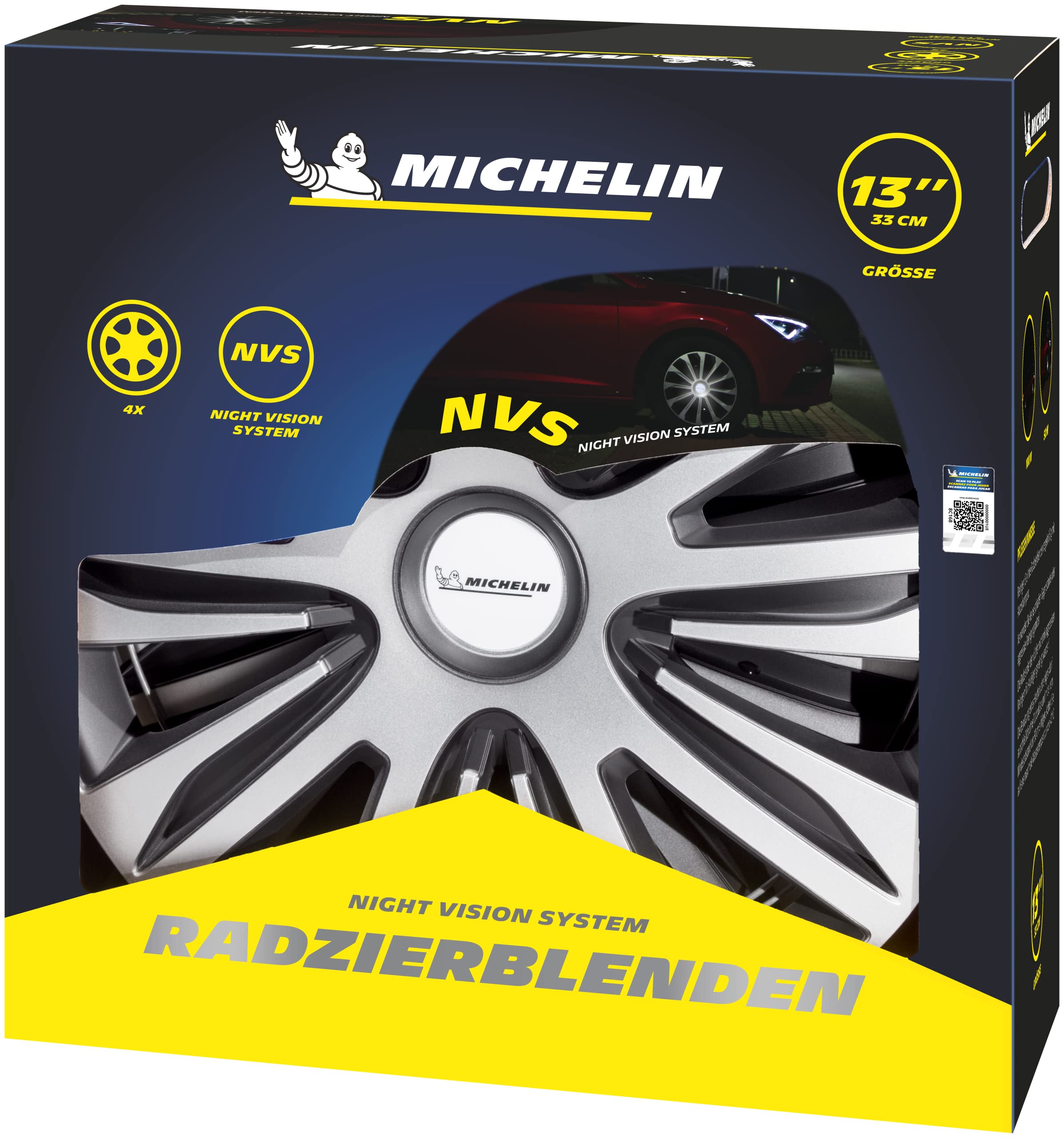 MICHELIN Radkappe MX-ABS 13 Zoll Universal Radzierblende 4er Set  