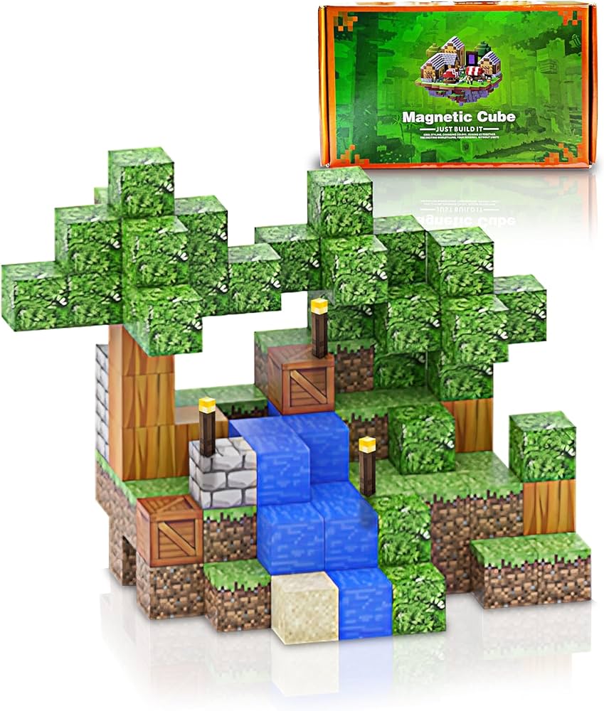 Amazon.co.jp: マイクラ風 マグネットブロックセット 磁石 おもちゃ Amazon.co.jp: マイクラ風 マグネットブロックセット 磁石 おもちゃ