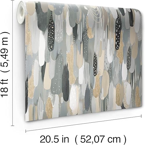 Miniatura 7 de RoomMates RMK12706PLW EttaVee - Papel pintado de pelar y pegar con pinceladas, color rojo