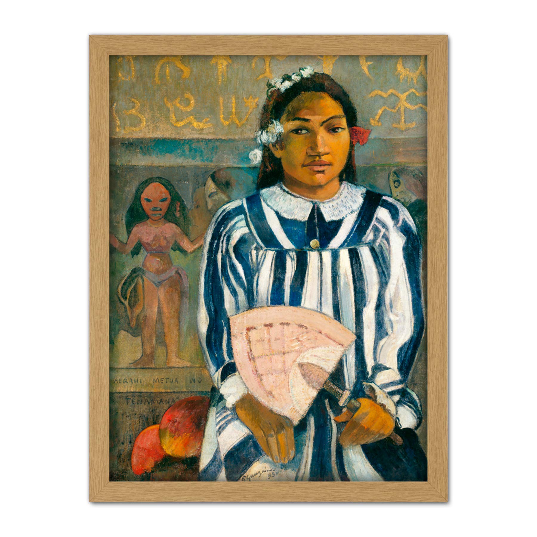 Paul Gauguin The Ancestors Of Tehamana Many Parents Large Framed Art Print Poster Wall Decor 18x24
