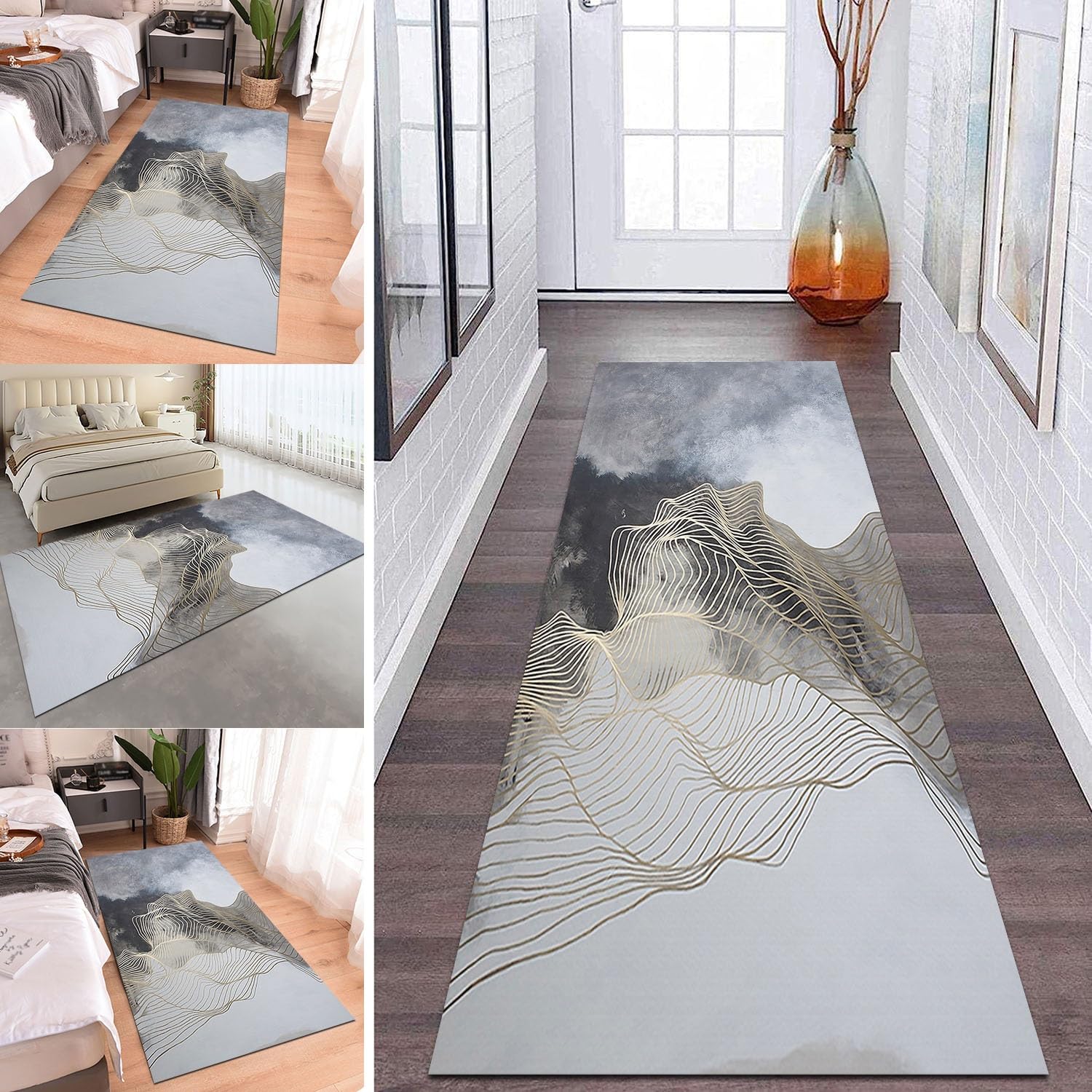 Tapis moderne antidérapant multi-pièce idéal pour sublimer votre intérieur