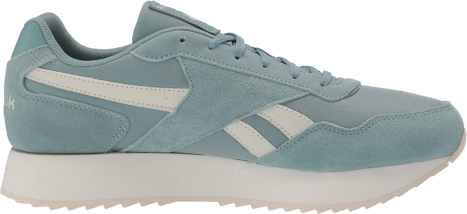 Reebok Women's Classic Harman Ripple Double Sneaker 11 Green Slate/Chalk/Chalk