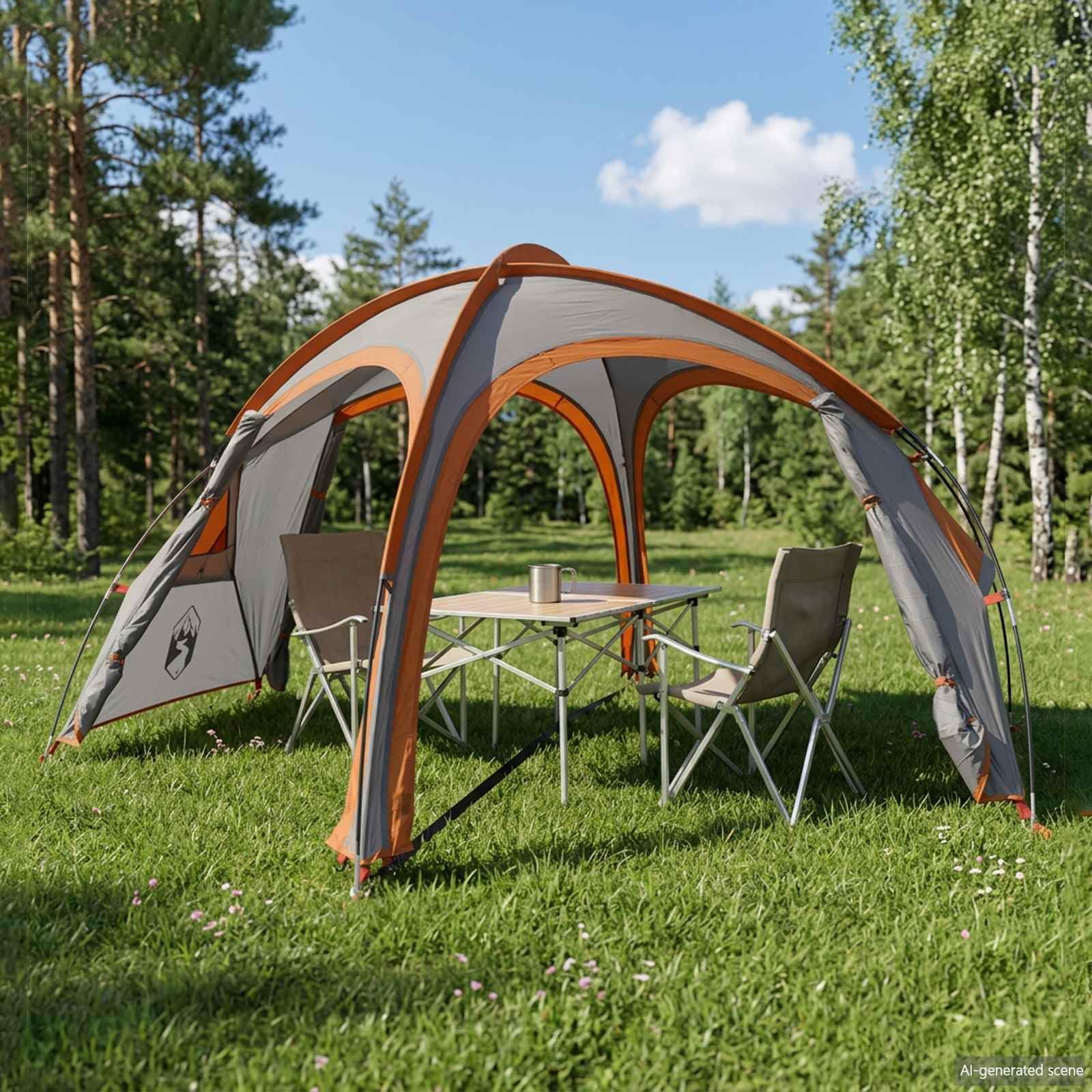 Tenda da Trekking 2 Persona Impermeabile Poliestere 185T PU Grigio