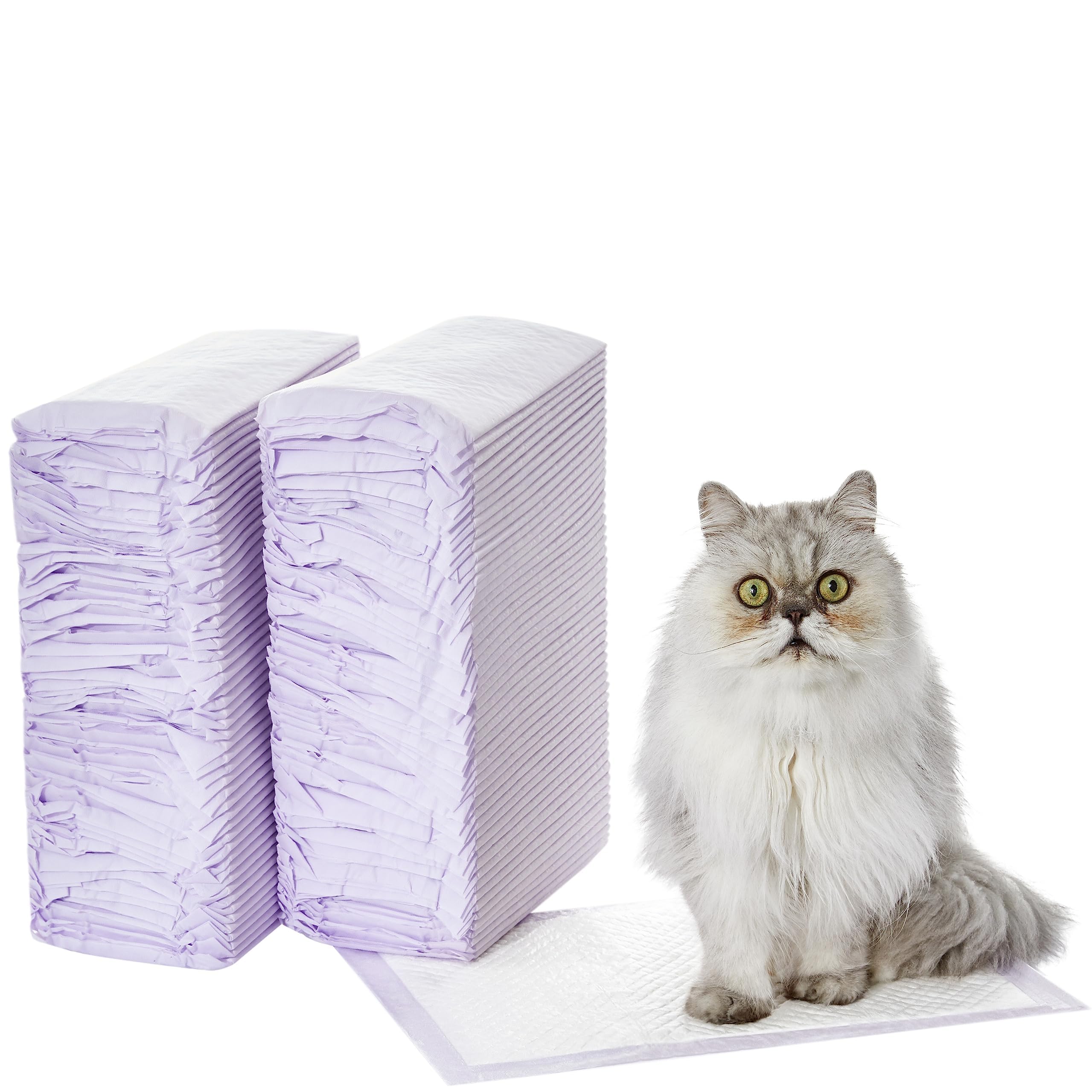 Amazonベーシック 猫用 トイレシート 100枚入 無香料 パープル