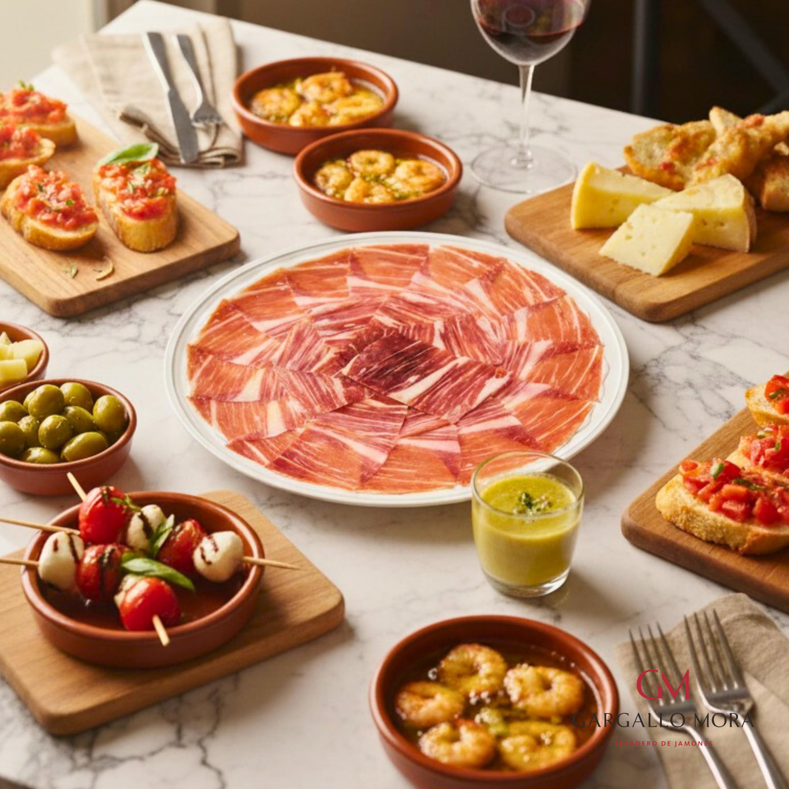 JAMONES GARGALLO MORA - Jamon Gran Reserva de 8,25 kg + jamonero y cuchillo - Jamon Duroc con mas de 20 meses de curación natural en Mora de Rubielos Teruel - Jamón Serrano altísima calidad