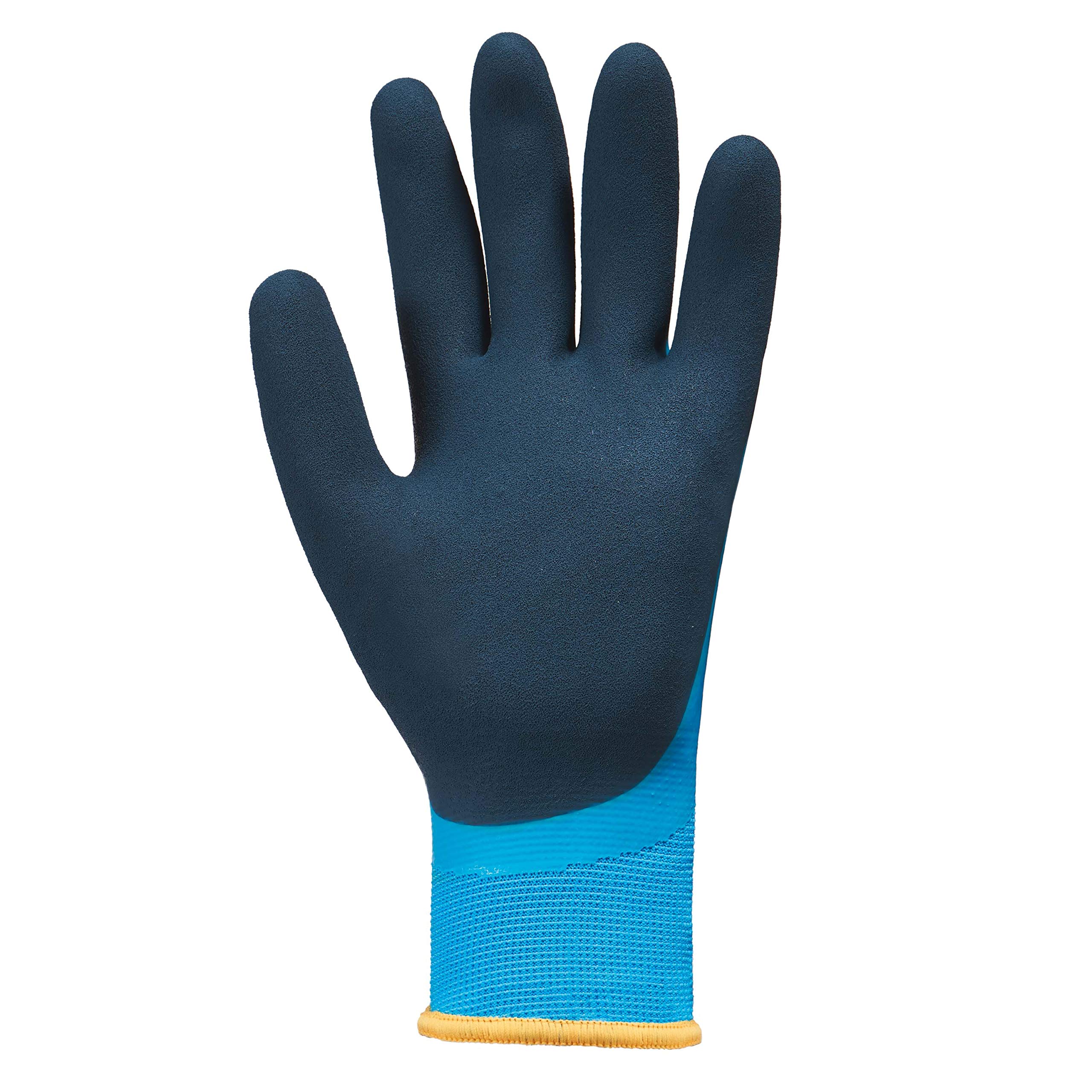 (12 Paar) teXXor Handschuhe Nylon-Winterhandschuhe Latex 12 x blau/dunkelblau L/9