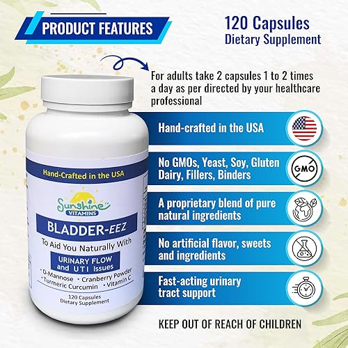 Miniatura 2 de Sunshine Vitamins D-manosa para el alivio de las infecciones urinarias - Apoyo natural para infecciones de vejiga EEZ para mujeres - Salud de
