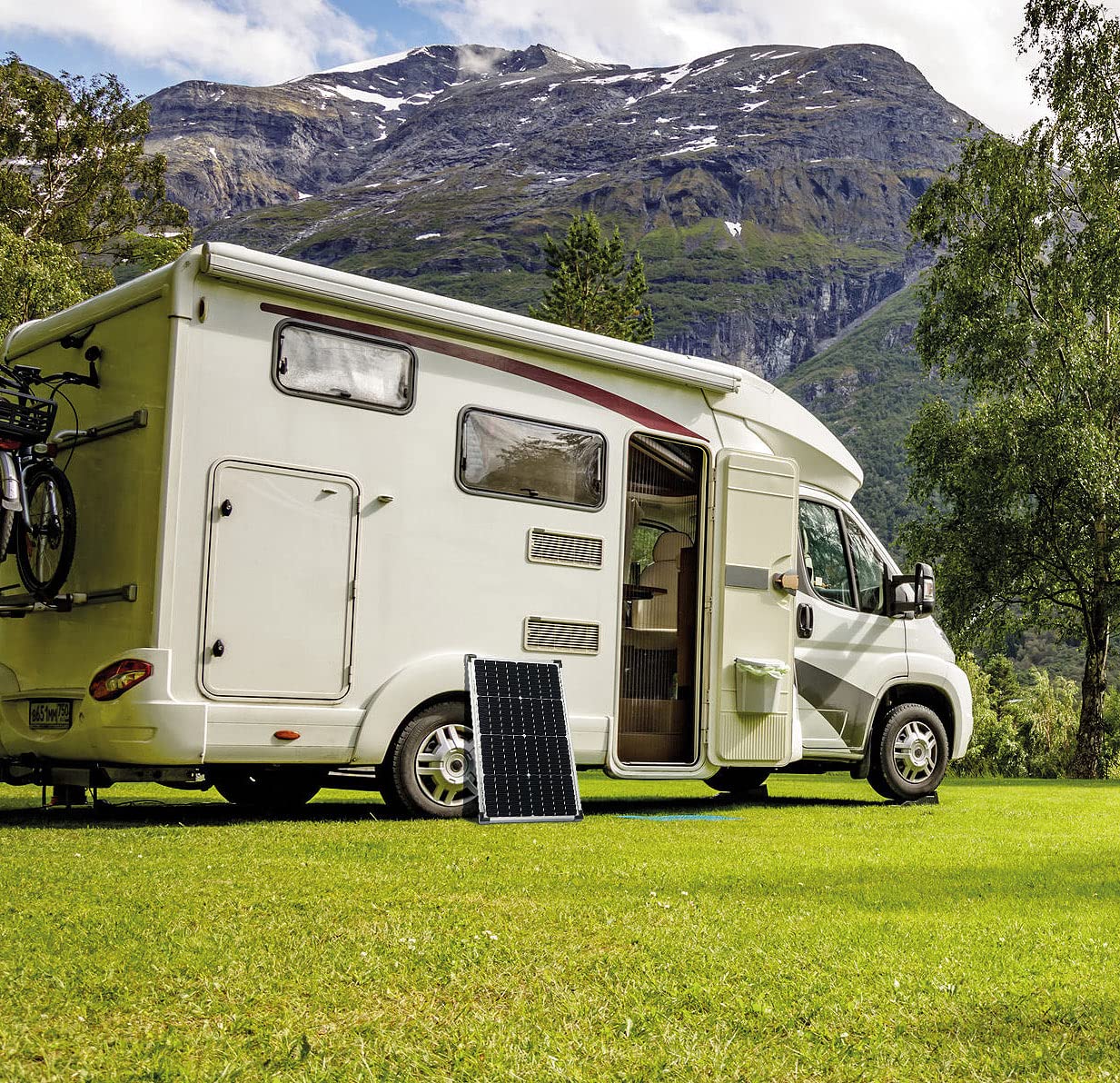 revolt Akku Solar: 60-Watt-Solarpanel mit PWM-Laderegler und Blei-Akku, 480 Wh, 30 A (PV Anlage, Solaranlage 12V, Set)
