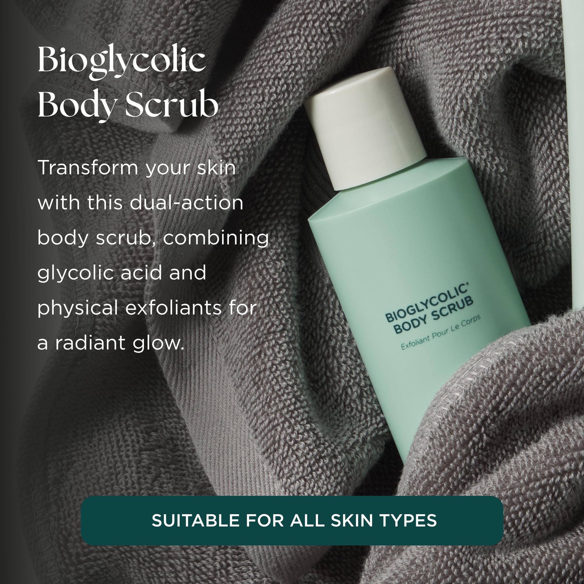 Bioglycolic Body Scrub - Glycolic Acid Exfoliator to Exfoliate, Resurface, Polish, and Smooth Skin on Arms, Legs, and Back - Cruelty Free - Made in the USA - 6 fl oz