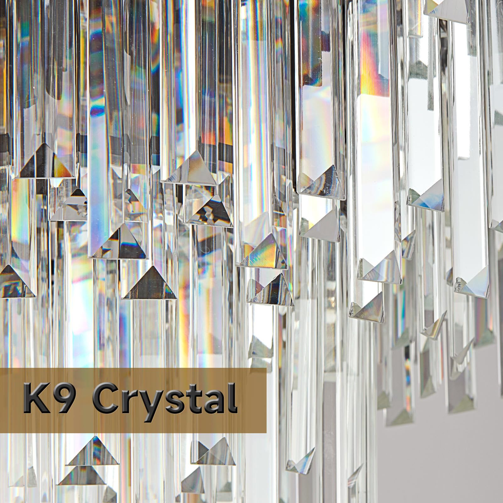Moderna luce a sospensione di cristallo di lusso, lampadario di cristallo nero, 15xE14 Luce del lampadario a goccia Luce a soffitto a incasso per la sala da pranzo, Φ80cm