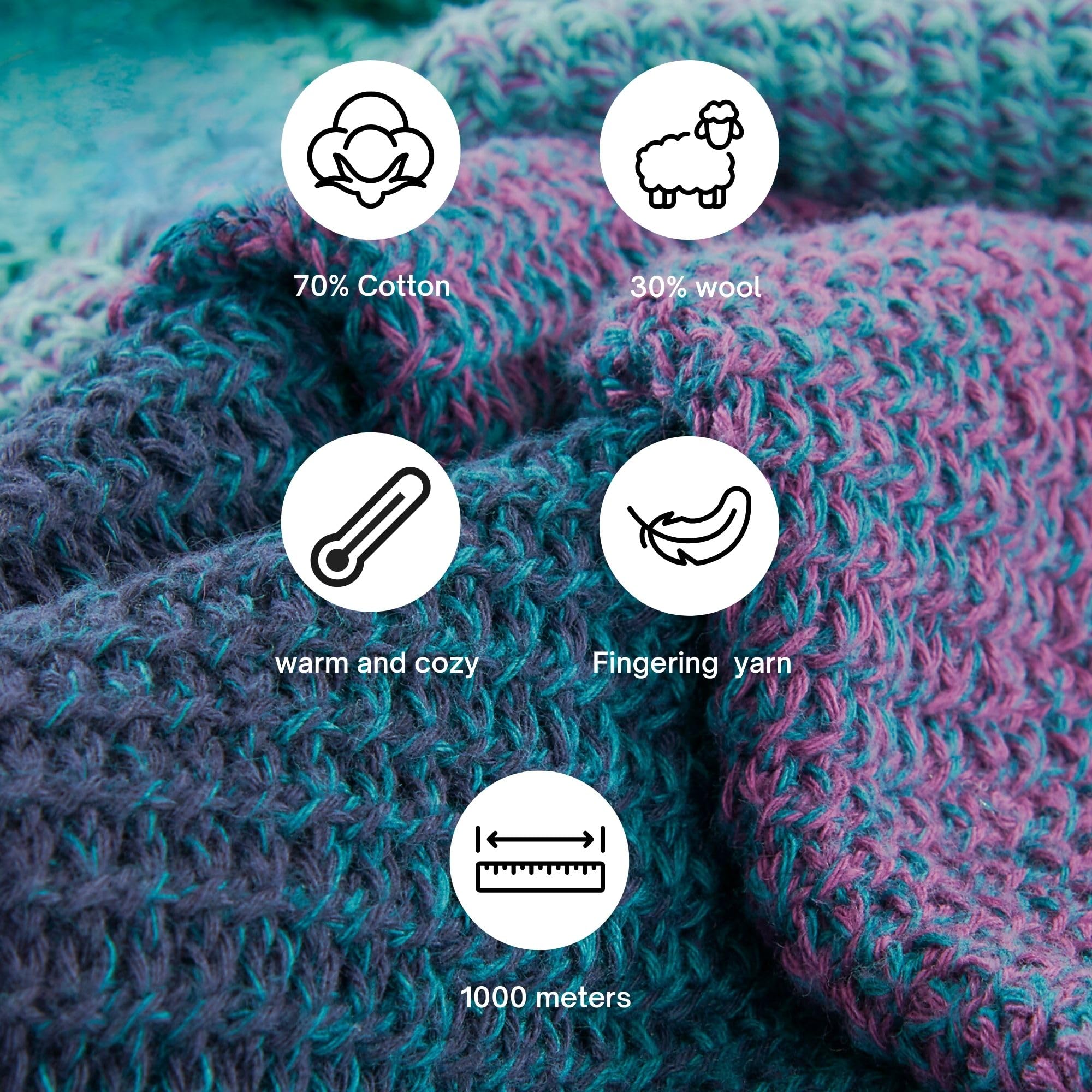 Scheepjes Woolly Whirl 1000m 478 Crème Anglaise Centre 3.5 mm 250 g Cotone Miscela Acrilica