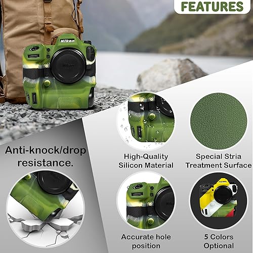 Miniatura 2 de Funda de cámara para Nikon Z9 - Funda protectora de silicona para cámara réflex digital, jaula desmontable, a prueba de golpes, a prueba de polvo