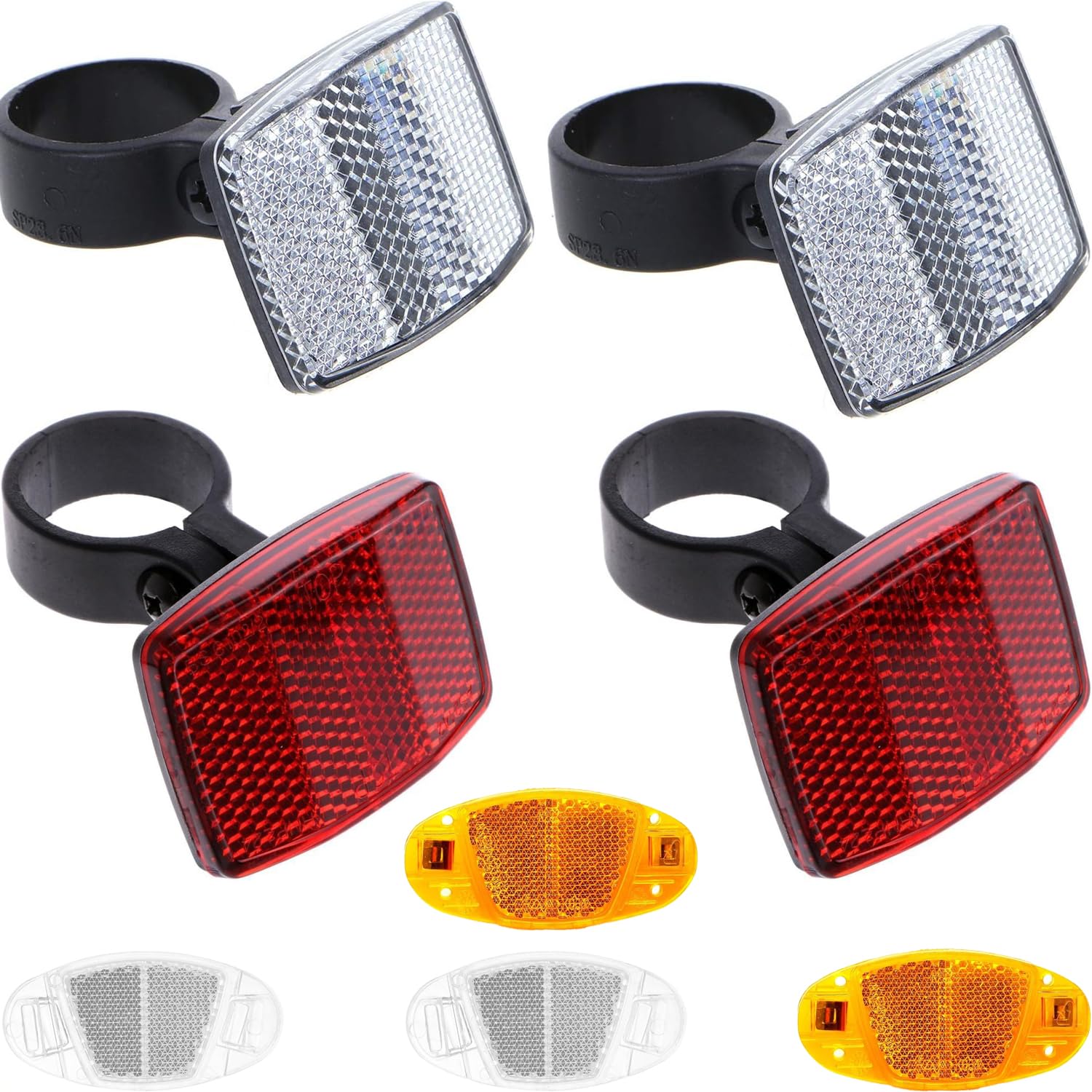 ZIOYANE 2 Set Spoke Reflectors Bicycle Set, Cat Eye Bike Reflectors for Front & Rear Wheels, High-Visibility Night Riding Accessories for Road, E-Bike & Children's Bicycles