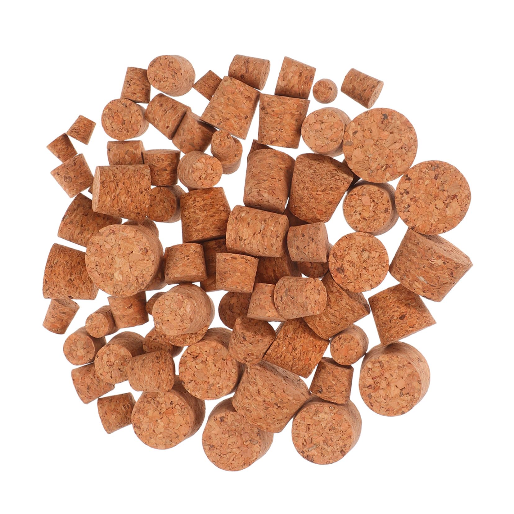 Mobestech 80pezzi Tappi di Sughero Conici Pz Tappi di Naturali per Bottiglie di Vino Fiale Provette Riciclabili per Progetti di Decorazione