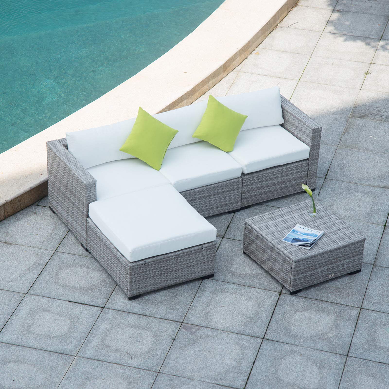 Buy Diensday Outdoor Furniture 5Piece Sectional Sofa Sofas Set All