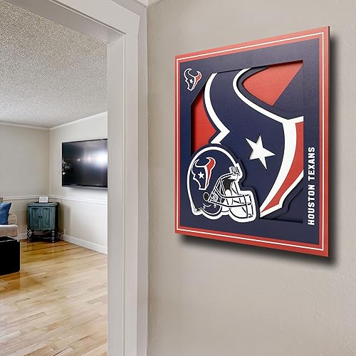 Vista 57 de YouTheFan Arte de pared de la serie de logotipos NFL de 12 x 12
