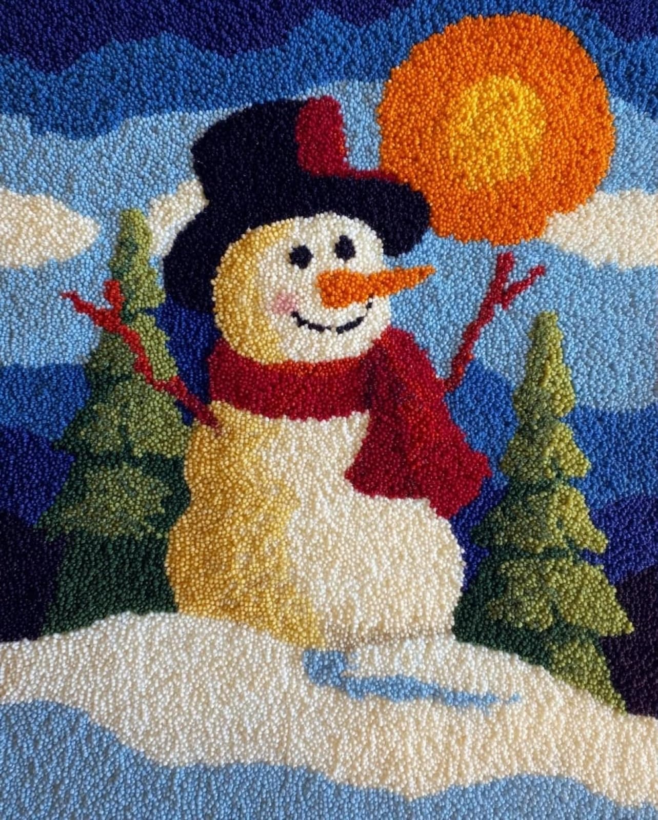 Wallphantom Latch Hook Rug Kits for Adult,Snowman