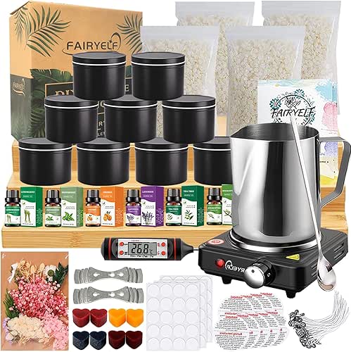 FAIRYELF Candle Making Kit for Adults with Soy Wax Wax