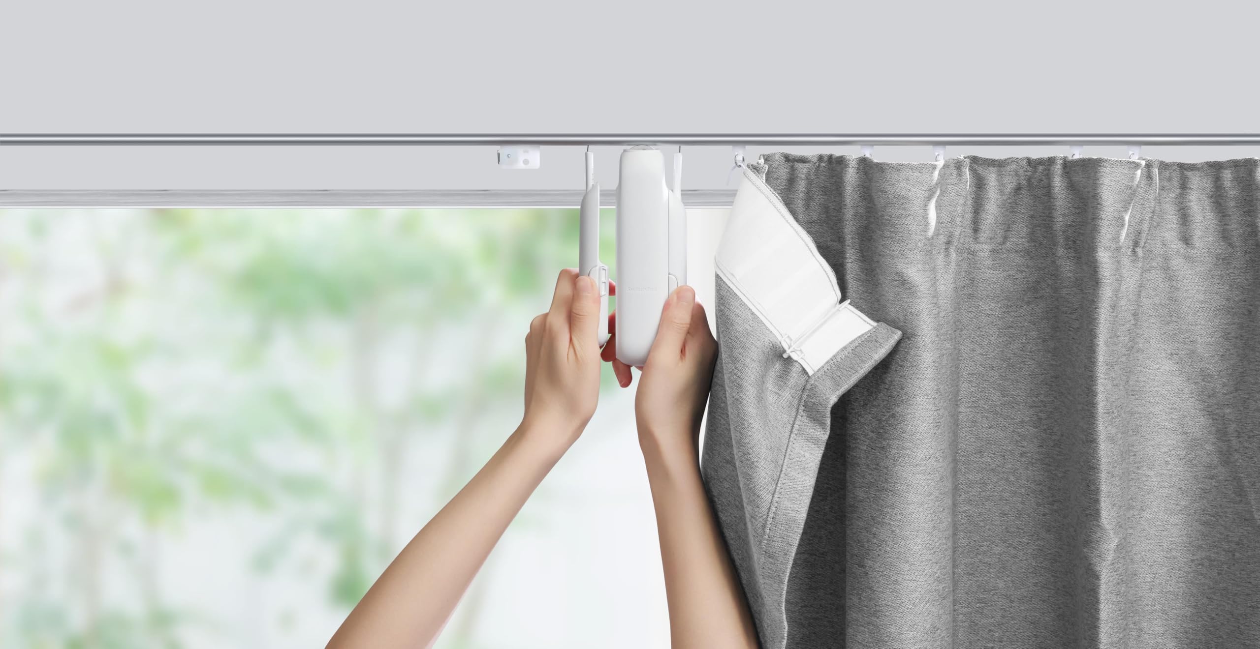 SwitchBot Smart Curtain 3 U Rail automatyczny otwieracz do zasłon