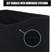 Vista 8 de MINTWOOD Design Paquete de 3 cestas de almacenamiento para estantes, sala de juegos y aula, cesta de libros, cubos de almacenamiento decorativos