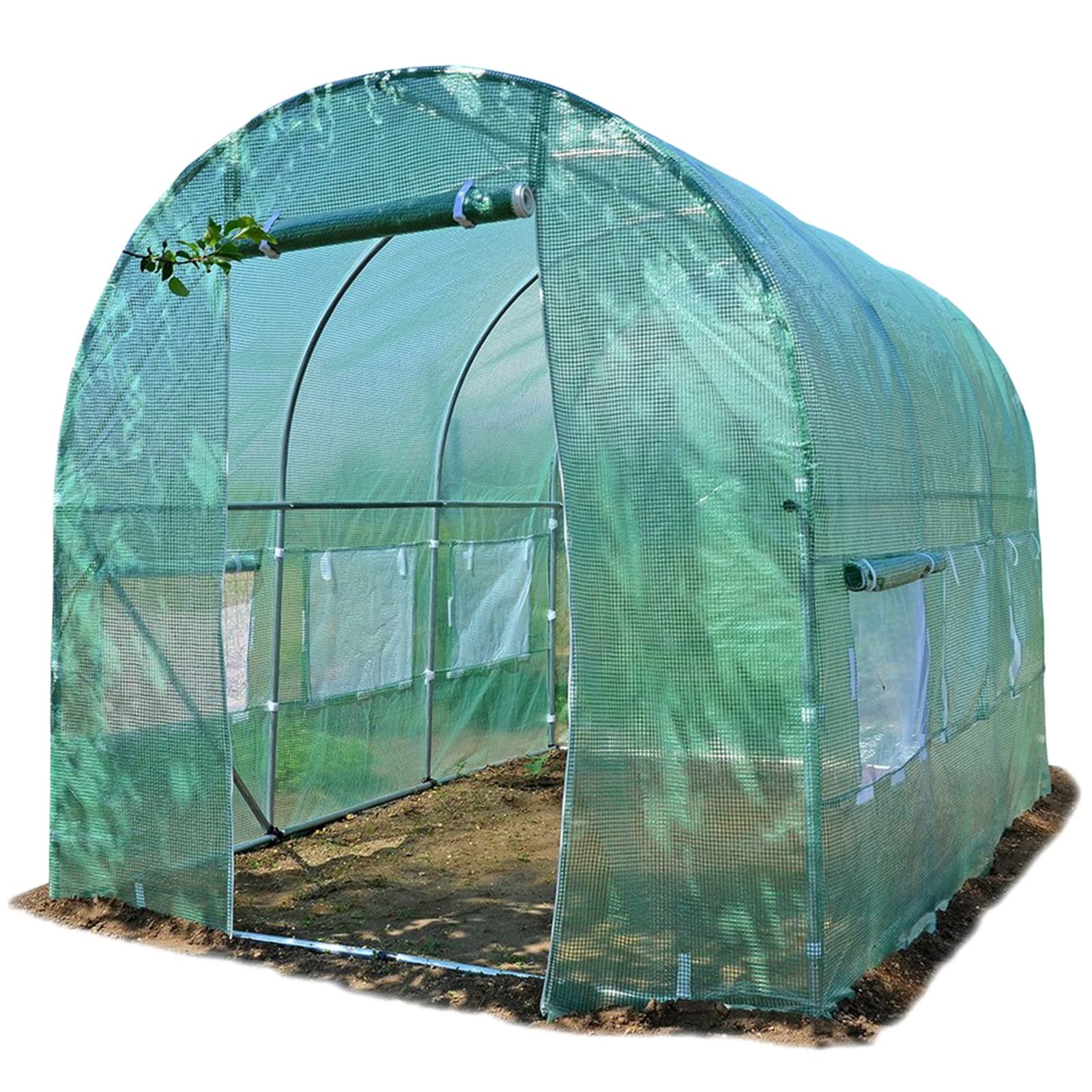 Serra da Giardino Tunnel All'aperto Inverno Grandi Serre Polytunnel con Telaio in Acciaio Resistente, Case Verdi Giardino Fuori Pomodoro vegetale casa Calda, 3m/2m di Lunghezza