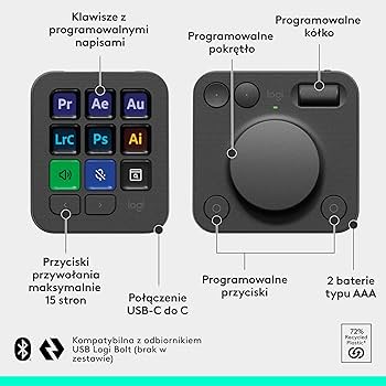 Logitech MX Creative Console, programowalna klawiatura