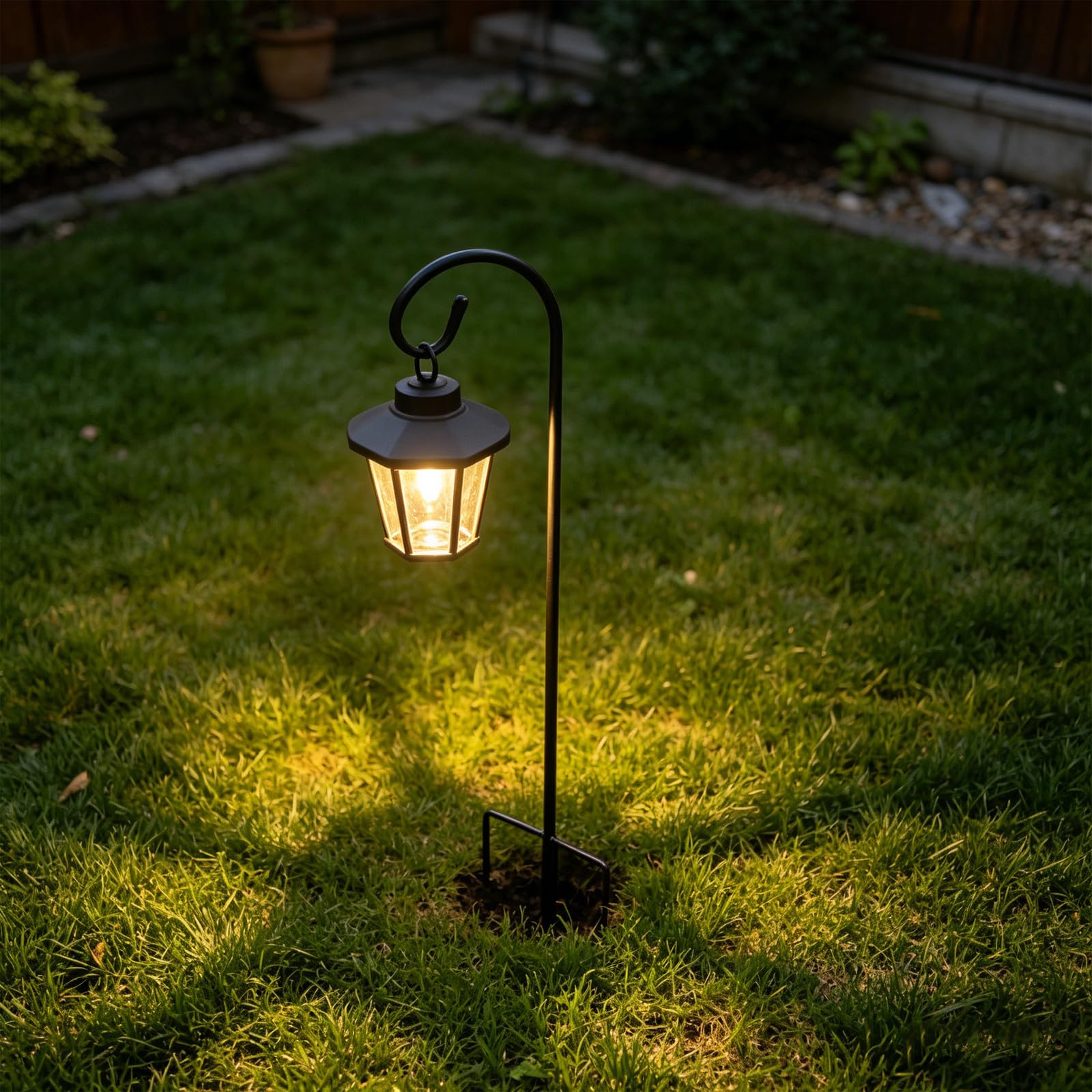ifundom 4 Pièces Crochet Extérieur en Fer Noir Base à 3 Griffes, Installation Facile Suspendre Polyvalente pour Lampes Solaires et Mangeoires Jardin ou Événements