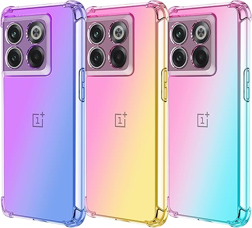 Miniatura 5 de Osophter Funda Oneplus 10T, funda Oneplus 10T 5G, diseño floral transparente de flores para niñas y mujeres, con protector de pantalla en las