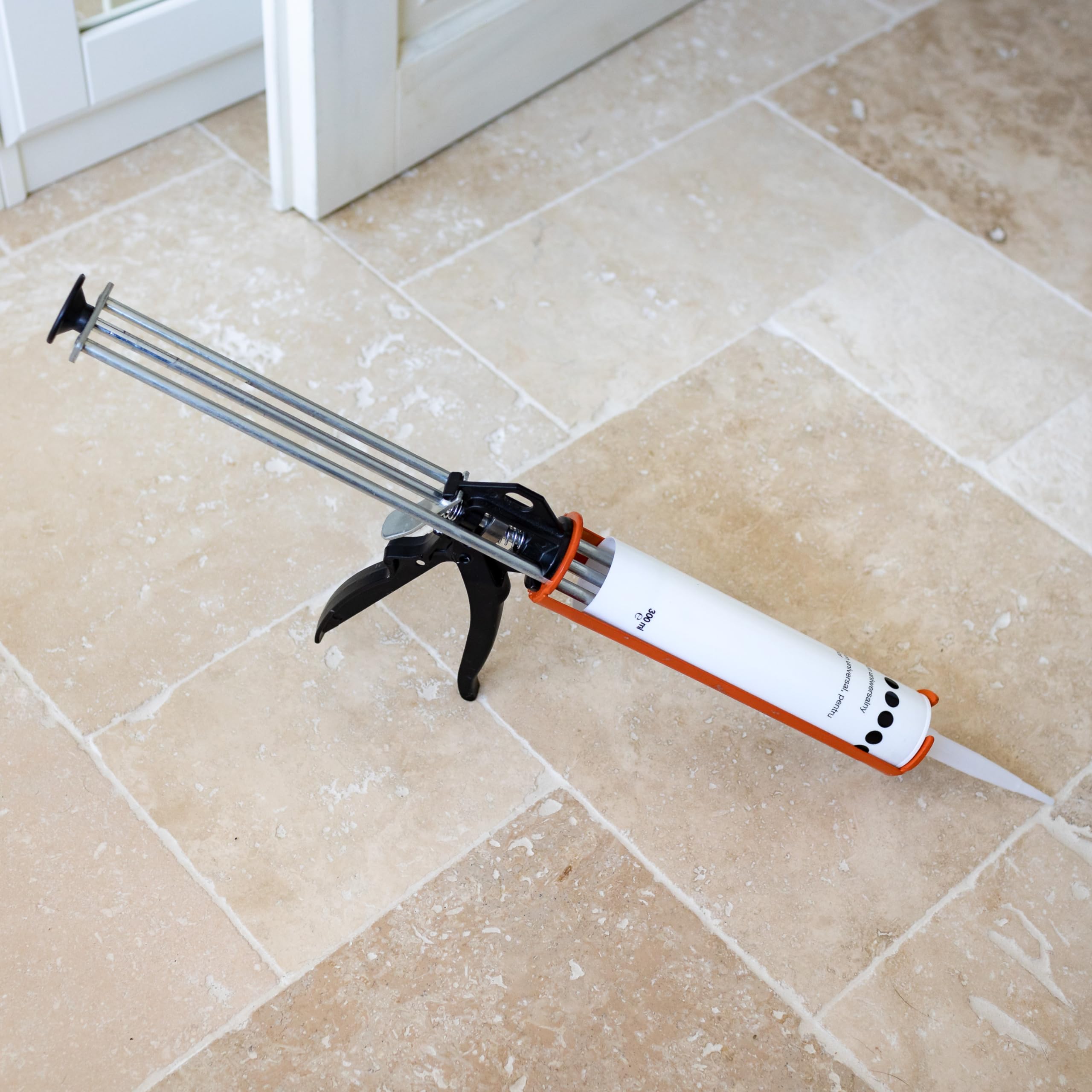 Mivos Pressa per cartucce rinforzata per la lavorazione di tutte le cartucce di tenuta e colla da 310 ml – Pistone a tre barre – Pistola a cartuccia con rapporto di spinta 20:1