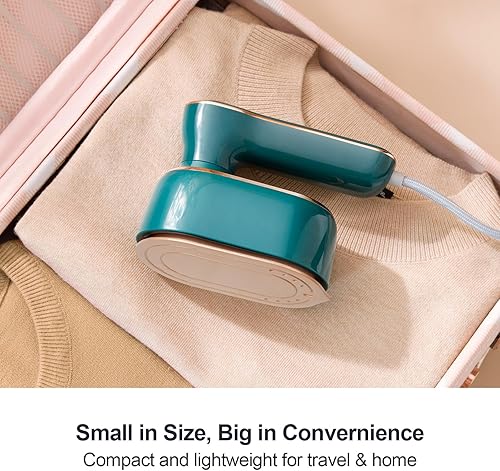 Miniatura 8 de Vaporizador de viaje para ropa, planchas de vapor pequeñas de 1000 W plegables para eliminar arrugas, mini vaporizador portátil compacto para ropa,