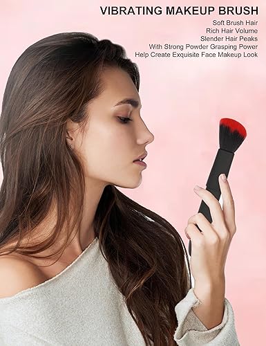 Miniatura 2 de Cepillo de maquillaje eléctrico de 10 engranajes recargable multifuncional para contornear, resaltar y aerógrafo