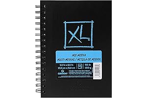 Canson Mix Media XL Sketch Book in Onyx Black 8.5 x 11 Inches